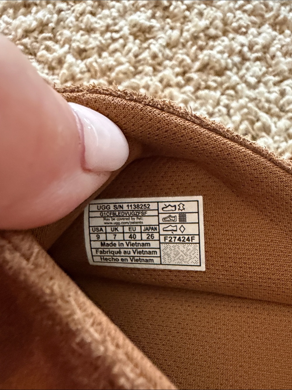 UGG Tan Suede Slippers - Picture 5 of 5